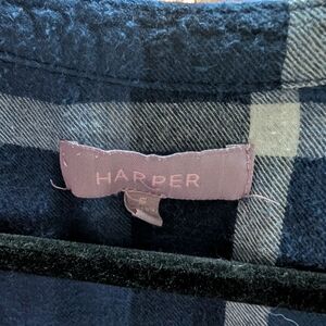 Harper Navy Plaid Shirt - Navy Blue